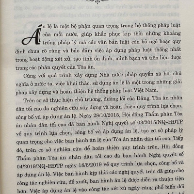 Án Lệ Việt Nam ( Sách chuyên khảo  )