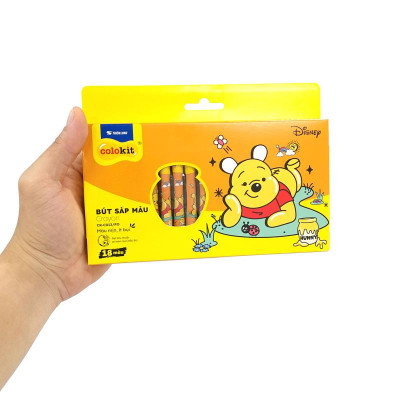 Hộp 18 Bút Sáp Màu Crayon - Colorkit CR-C013/PO - Hình Gấu Pooh