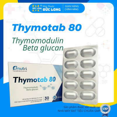 Thymotab 80 - Hỗ trợ sức đề kháng cho cơ thể, giảm nguy cơ viêm đường hô hấp trên – (hộp 30 viên)
