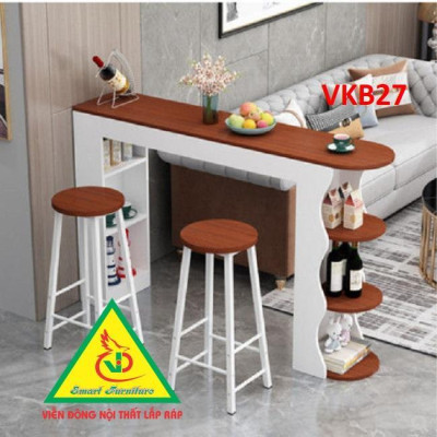 Quầy bar mini kết hợp tủ rượu VKB27 ( không kèm ghế) - Nội thất lắp ráp Viendong Adv