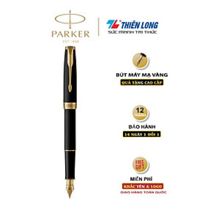 Bút máy cao cấp Parker Sonnet Matte Black GT TB-1950875