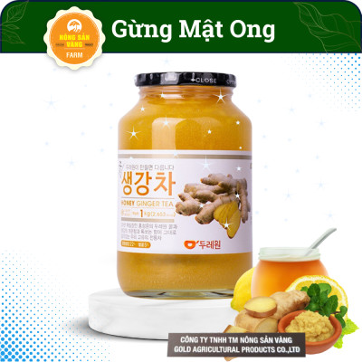 Mật Ong Chanh, Gừng Hàn quốc, Citron Tea Nắp Đen VIP 1kg - Nông Sản Vàng