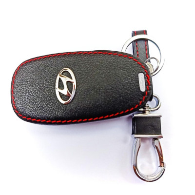 Bao Da Chìa Khóa Dành Cho Xe Hyundai Accent 2021 (Da Thật) Logo 3D