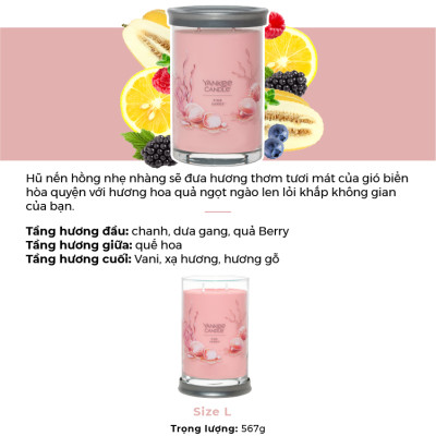 Nến ly tròn sáp đậu nành Yankee Candle size L (567g) - Pink Sands