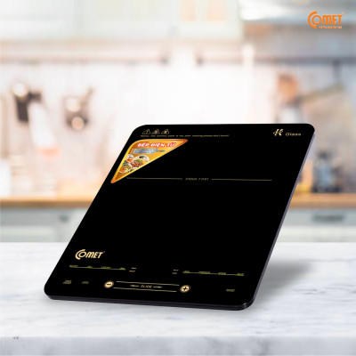 Bếp điện từ cảm ứng Comet CM5428 – Công suất 2000W, mặt kính chịu nhiệt, thiết kế siêu mỏng – Hàng Chính hãng bảo hành 12 tháng