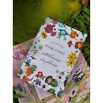 BỘ 100 POSTCARD PETALA & FOLIA - Minh Họa Thực Vật Nghệ Thuật - Giấy Mỹ Thuật 300g Cao Cấp - Nho Xanh