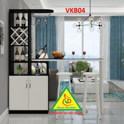 Quầy bar mini kết hợp tủ rượu VKB04 ( không kèm ghế) 