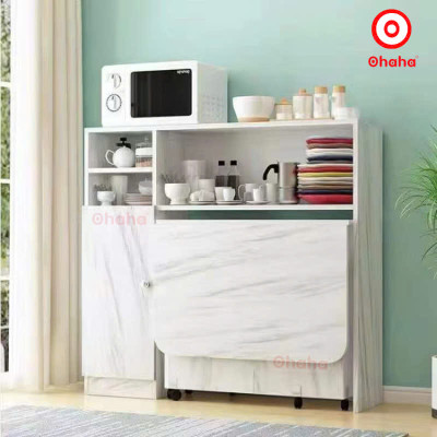 [ Miễn phí giao hàng và lắp đặt tại TP.HCM] Bộ bàn ăn thông minh xếp gọn kèm hệ tủ đồ - BA011