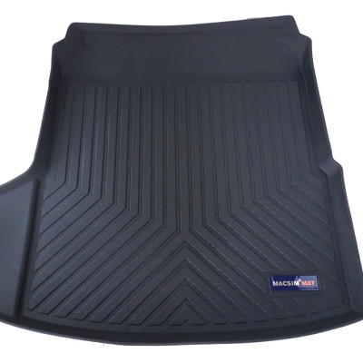 Thảm lót cốp xe ô tô VOLKSWAGEN Passat 2019-đến nay nhãn hiệu Macsim chất liệu TPV cao cấp màu đen(332)