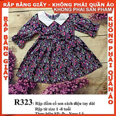 Rập giấy A0 mã R323 (BẢN VẼ) rập đầm bé