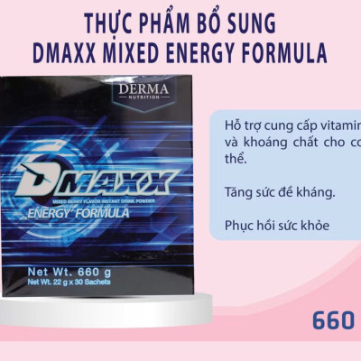 DMAXX thức uống bổ sung vitamin năng lượng có đường DAMODE 27 gói dùng thử màu xanh