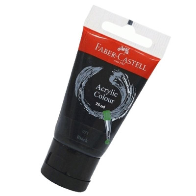 Tuýp Màu Vẽ ACRYLIC 75ML BLACK (Đen) Faber 187599