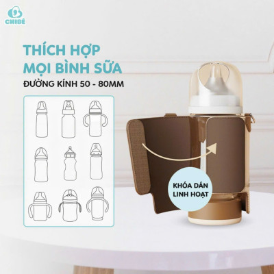 MÁY HÂM BÌNH SỮA DI ĐỘNG CHIBÉ WARM 3 CB021 Không Cần Cắm Điện