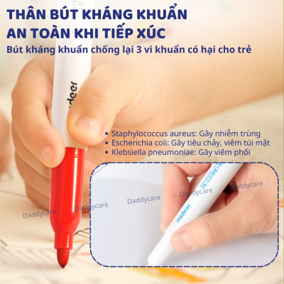 Bút viết bảng trắng nhiều màu Mideer Little Artist Whiteboard Marker, bút màu nước cho bé