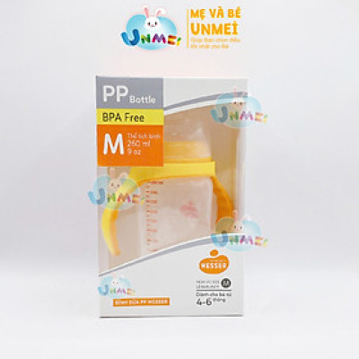 Bình sữa PP Wesser cổ rộng 260ml