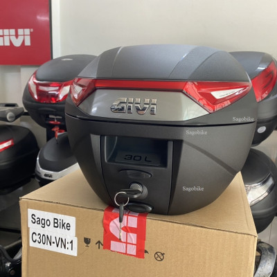Thùng Givi C30N, kèm đế, ốc gắn, thùng gắn sau xe máy 30 lit