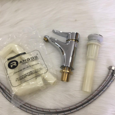 Bộ vòi chậu lavabo 1 lỗ Rangos RG-02V1