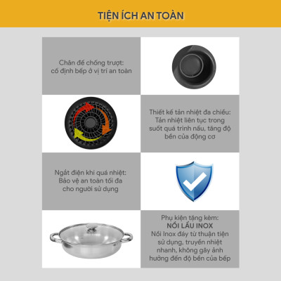 Bếp Từ Đơn BlueStone ICB-6603 - 2000W - Hàng Chính Hãng