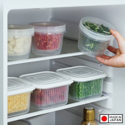 Bộ hộp đựng thực phẩm tròn 2 lớp NAKAYA W/S 500ml - Hàng nội địa Nhật Bản (#Made in Japan)