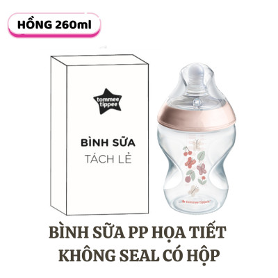 Bình Sữa PP Ty Siêu Mềm Tự Nhiên Tommee Tippee Natural Start 260ml, Núm Ty Của Bình 3-6 Tháng, Hồng (Bình Đôi)