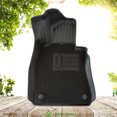 Thảm lót sàn ô tô 2 lớp cao cấp dành cho xe Mercedes S 2021+ (qd) nhãn hiệu Macsim chất liệu TPE màu đen