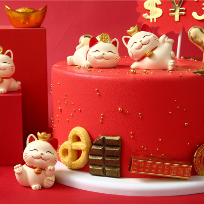 Mô Hình Mèo Mai Mắn Mèo Tài Lộc Trang Trí KAI.N_ Hàng Chính Hãng