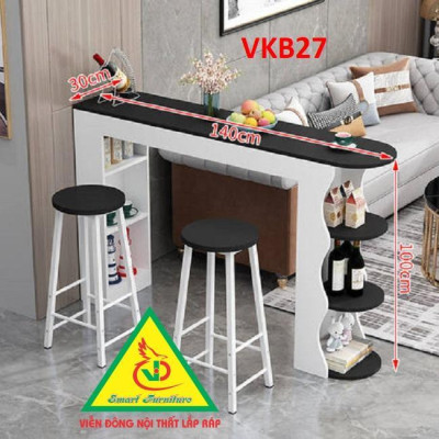 Quầy bar mini kết hợp tủ rượu VKB27 ( không kèm ghế) - Nội thất lắp ráp Viendong Adv