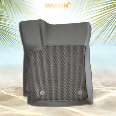 Thảm 2 lớp (sd3) dạng lưới lục giác cho Hyundai Venue 2023+ bề mặt cao su siêu sạch nhãn hiệu Macsim