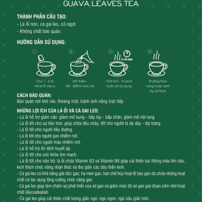 Trà Lá Ổi Mychi chính hãng giam cân, tan mỡ và ngừa mỡ máu