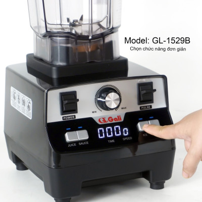 Sinh Tố Công Nghiệp Gali GL-1529B Dung tích 2 Lít, Motor 100% dây đồng đảm bảo độ bền bỉ, bảng điều khiển dạng cảm ứng, lưỡi dao bằng thép không gỉ. Hàng chính hãng bảo hành 24 tháng