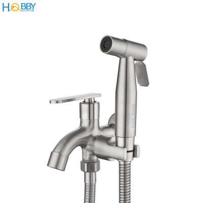 Bộ củ sen và vòi xịt rửa đa năng inox 304 Hobby home decor GXT dây 1.5m