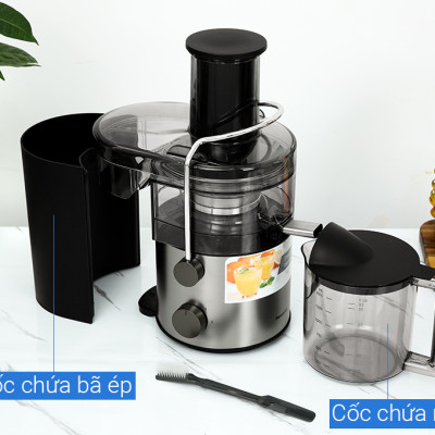 Máy ép trái cây Panasonic MJ-CB600SRA-Ép nhanh nghiền kiệt với mâm xay 100% kim loại - Hàng chính hãng