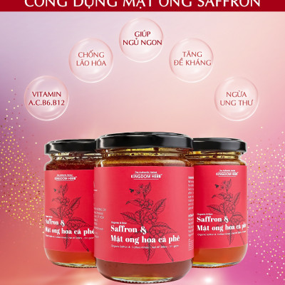 Saffron ngâm mật ong Kingdom Herb chính hãng thượng hạng hộp 311g