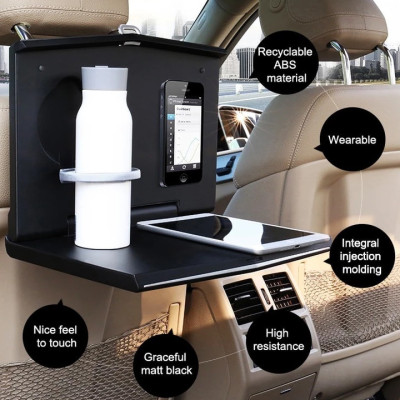 Giá đỡ điện thoại, máy tính, bình nước đa năng cho ghế sau ô tô, xe hơi JT-G06 kích thước: 32 x 25,5 x 4,5cm