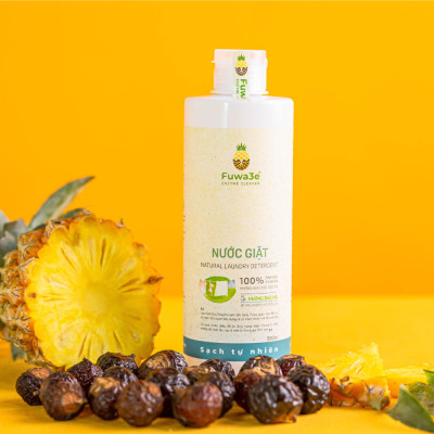 Nước giặt quần áo hữu cơ Fuwa3e an toàn cho bé chuyên giặt lụa hương bạc hà 500ml