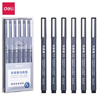 Bút kỹ thuật đi nét màu đen Deli - kháng nước - S573