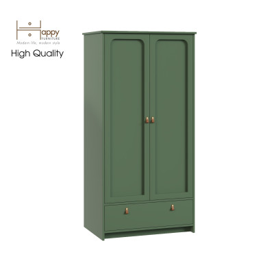 [Happy Home Furniture] NOMIA , Tủ quần áo 2 cửa mở - 1 ngăn kéo , 90cm x 58cm x 180cm ( DxRxC), TCM_037