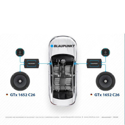 Với Loa cánh 2 way Blaupunkt GTX 1652 C26  2-way component Speakers hàng Đức từ 1924