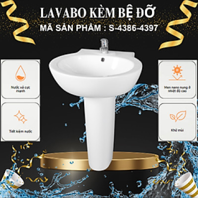 LAVABO KÈM BỆ ĐỠ  CAO CẤP MÃ S-4386-4397