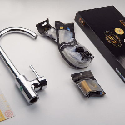 Vòi rửa  chén nóng lạnh Đồng mạ Chrome Eurolife EL-KM01 (Trắng bạc)