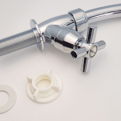 Vòi rửa chén lạnh nhựa ABS mạ Chrome Eurolife EL-VCN03 (Trắng bạc)