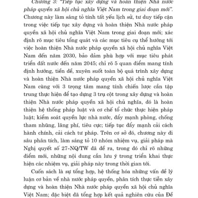 Tiếp tục xây dựng và hoàn thiện Nhà nước pháp quyền xã hội chủ nghĩa Việt Nam 