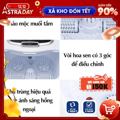 [Hàng Chính Hãng - BH 2 Năm] Bồn Máy Chậu Ngâm Chân Massage Chân Tự Làm Nóng Nước SereneLife SL12, xiaomi nước nóng