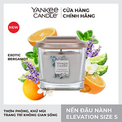 Nến ly vuông Elevation Yankee Candle size S - Exotic Bergamot (96g)
