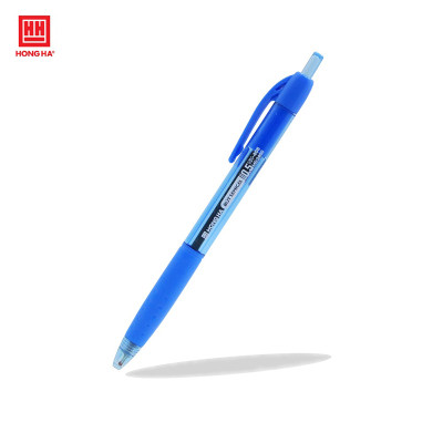 Hộp 12 Bút Semi-gel Hồng Hà dạng bấm đầu ngòi 0.5mm cho nét viết êm, trơn - 2469