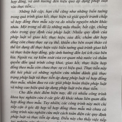 Pháp Luật Về Hợp Đồng Theo Mẫu Theo Quy Định Của Pháp Luật Hiện Hành