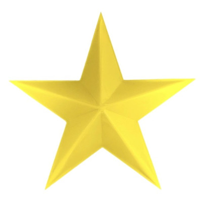 Ngôi sao mica vàng NSM60 60cm 2mm hút nổi