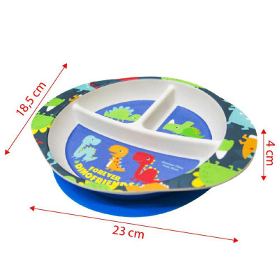 Khay ăn chia ngăn cho bé bamboo khay ăn bé ăn dặm BLW - Royalcare 0720-RC-7920