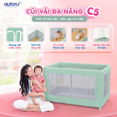 Giường Cũi vải đa năng Autoru C5 Hàng chính hãng