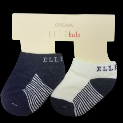 Lốc 2 Đôi Tất ORGANIC Dành Cho Trẻ 6-18M Thương Hiệu ELLE EK30 LOC2